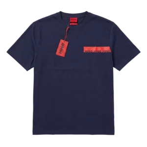 Hugo Boss Cotton T-Shirt — Tünd göy