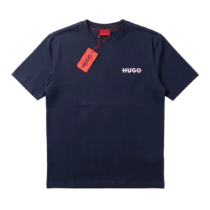 Hugo Boss Cotton T-Shirt — Tünd göy