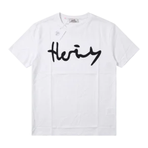 Hermès Cotton T-Shirt — Ağ