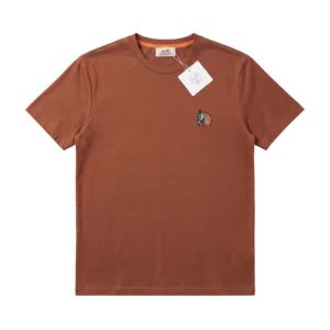Hermès Cotton T-Shirt — Qəhvəyi