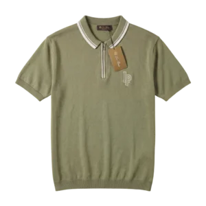 Loro Piana Cotton Knitwear Polo — Haki