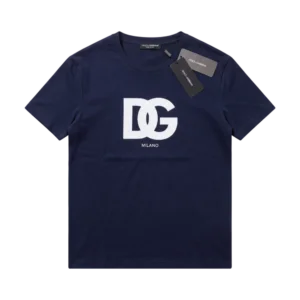 Dolce & Gabbana Cotton T-Shirt — Tünd göy
