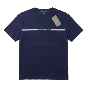 Emporio Armani Cotton T-Shirt — Tünd göy