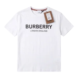 Burberry Cotton T-Shirt — Ağ