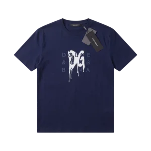 Dolce & Gabbana Cotton T-Shirt — Tünd göy