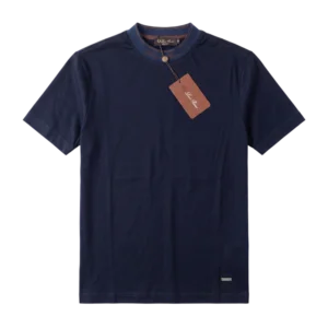 Loro Piana Cotton T-Shirt — Tünd göy