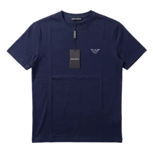 Emporio Armani Cotton T-Shirt — Tünd göy