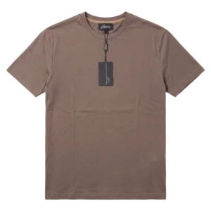 Brioni Cotton T-Shirt — Qəhvəyi