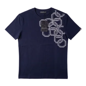 Stefano Ricci Cotton T-Shirt — Tünd göy