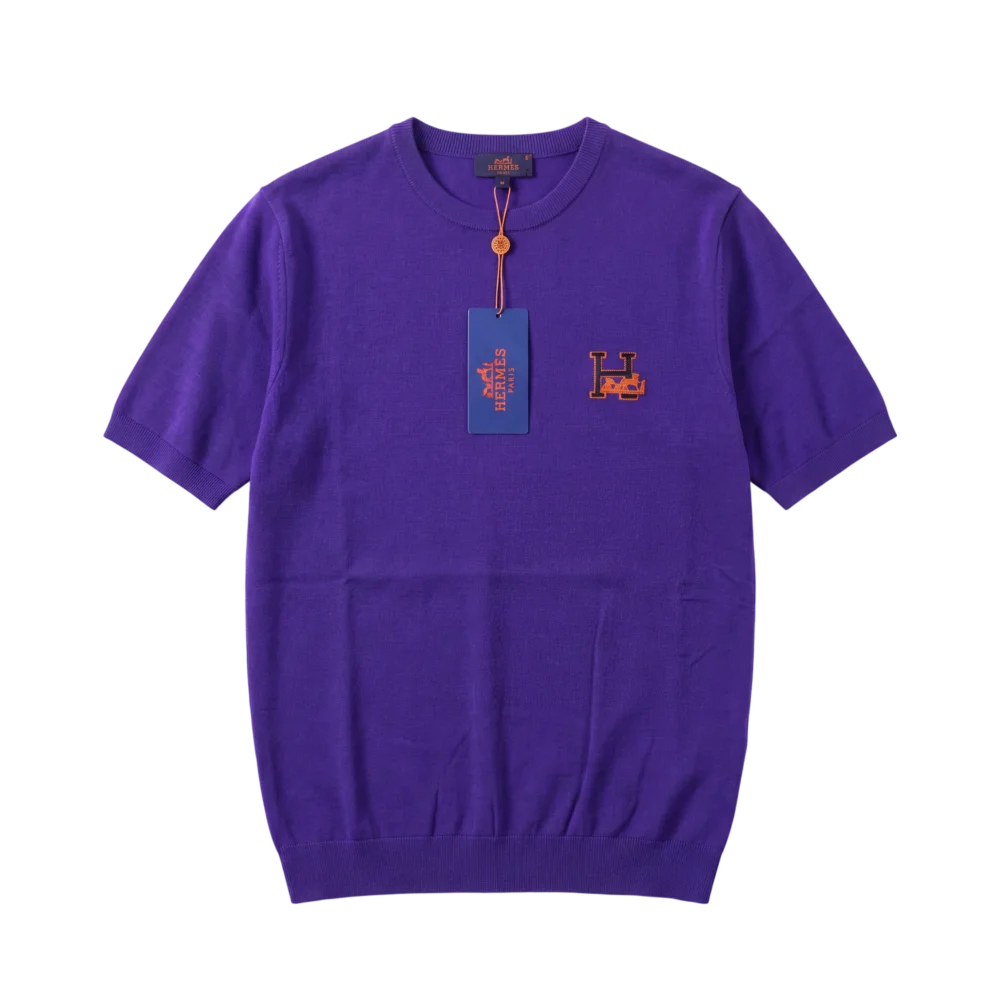 Hermès Cotton Knitwear Sweater — Bənövşəyi