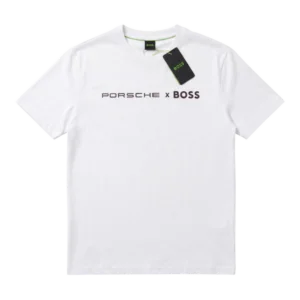 Hugo Boss X Porsche Cotton T-Shirt — Ağ