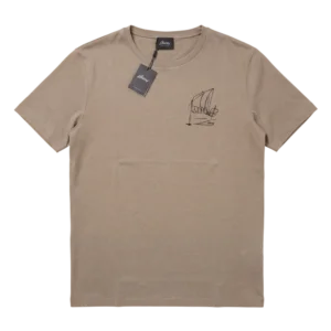 Brioni Cotton T-Shirt — Bej