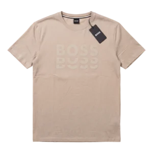 Hugo Boss Cotton T-Shirt — Bej