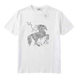 Hermès Cotton T-Shirt — Ağ