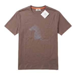 Hermès Cotton T-Shirt — Qəhvəyi