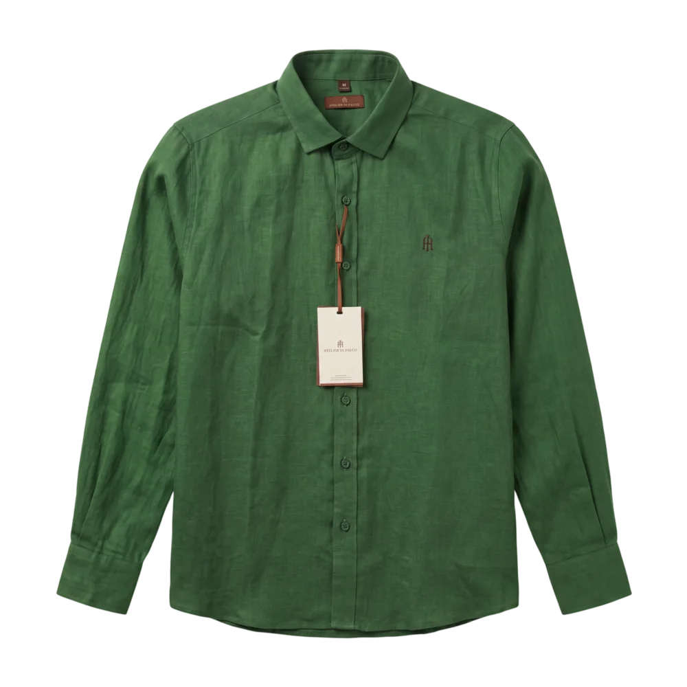 Atelier Di Falco Linen Shirt — Tünd yaşıl