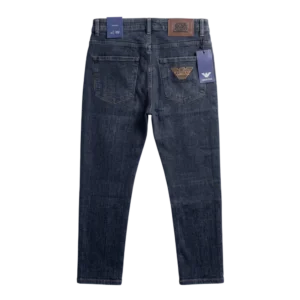 Emporio Armani Cotton Jeans — Tünd göy