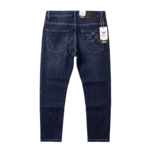 Emporio Armani Cotton Jeans — Tünd göy