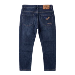 Giorgio Armani Cotton Jeans — Tünd göy