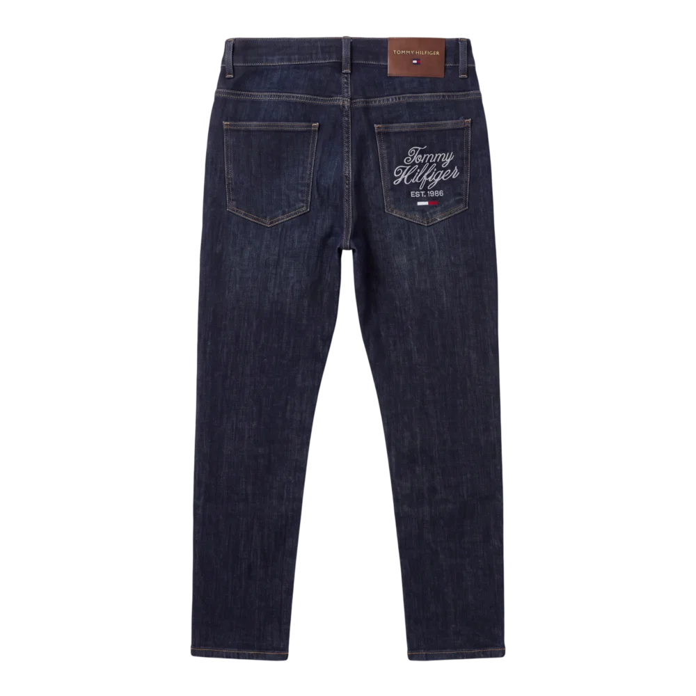 Tommy Hilfiger Cotton Jeans — Tünd göy