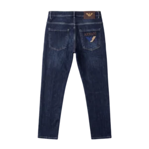 Giorgio Armani Cotton Jeans — Tünd göy