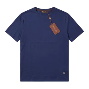 Loro Piana Cotton T-Shirt — Göy