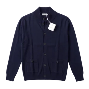 Brunello Cucinelli Cashmere Cardigan — Tünd göy