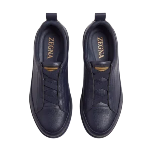 Zegna Leather Shoes — Tünd göy