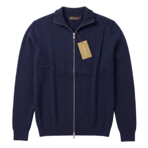 Loro Piana Cashmere Cardigan — Tünd göy