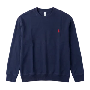 Ralph Lauren Cotton Sweater — Tünd göy