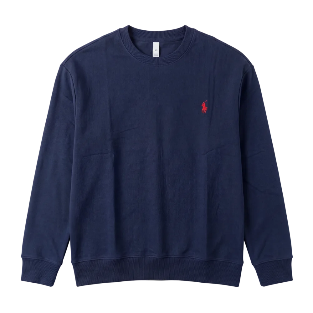 Ralph Lauren Cotton Sweater — Tünd göy