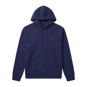 Ralph Lauren Cotton Hoodie — Tünd göy