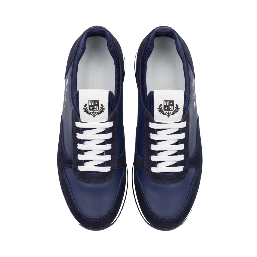 Loro Piana Leather/Suede Shoes — Tünd göy