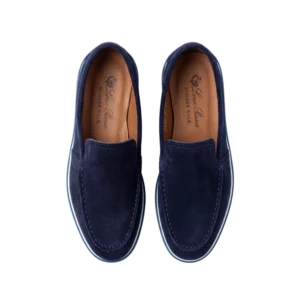 Loro Piana Suede Loafers — Tünd göy