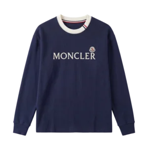 Moncler Cotton Sweater — Tünd göy