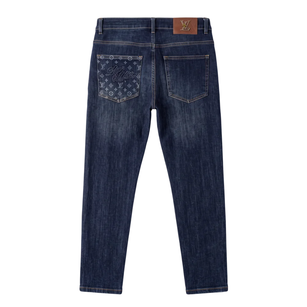 Louis Vuitton Cotton Jeans — Tünd göy
