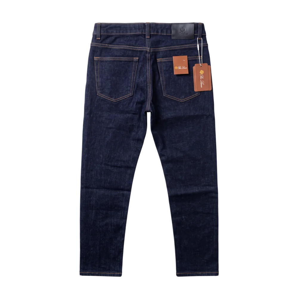 Loro Piana Cotton Jeans — Tünd göy