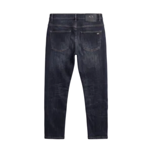 Armani Exchange Cotton Jeans — Tünd göy