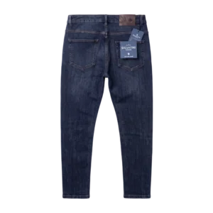Salvatini Cotton Jeans — Tünd göy