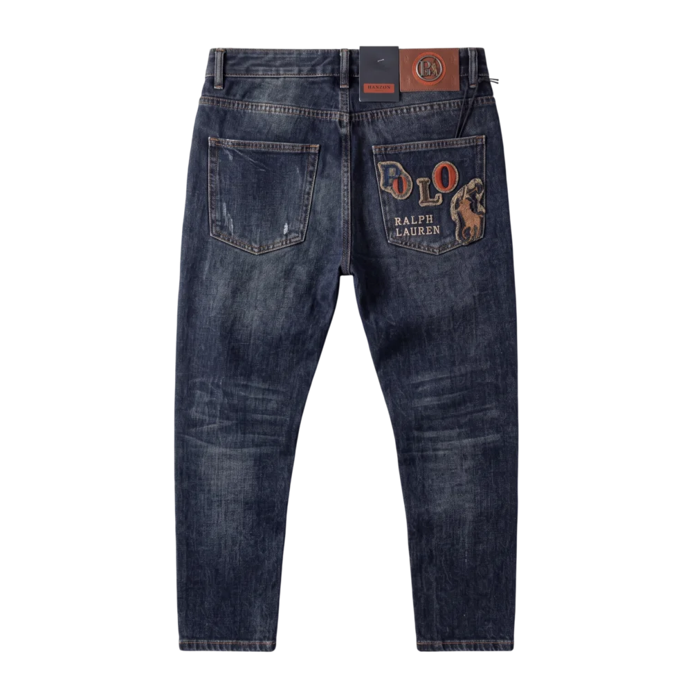 Ralph Lauren Cotton Jeans — Tünd göy