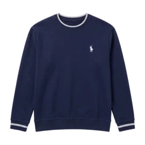 Ralph Lauren Cotton Sweater — Tünd göy