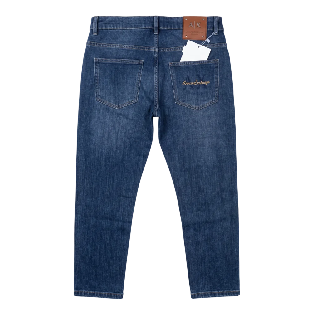 Armani Exchange Cotton Jeans — Göy
