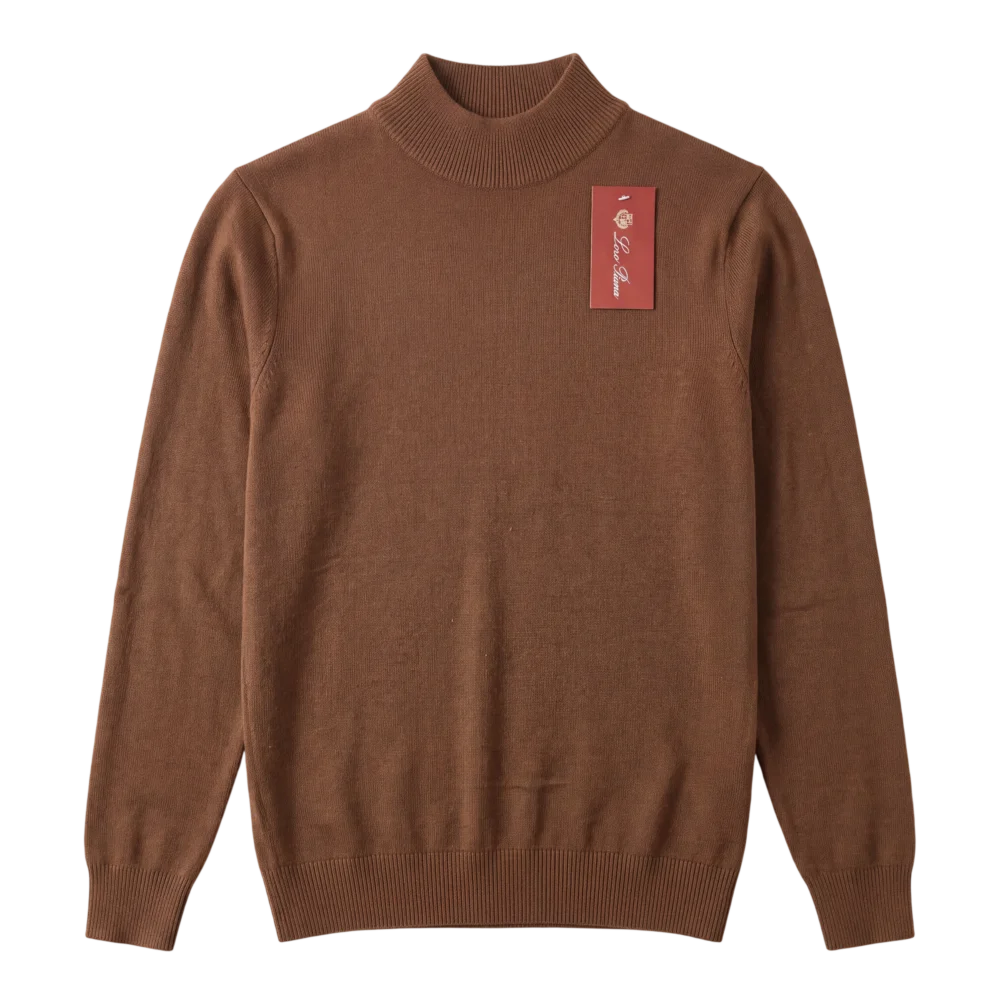 Loro Piana Cashmere Turtleneck Sweater — Qəhvəyi
