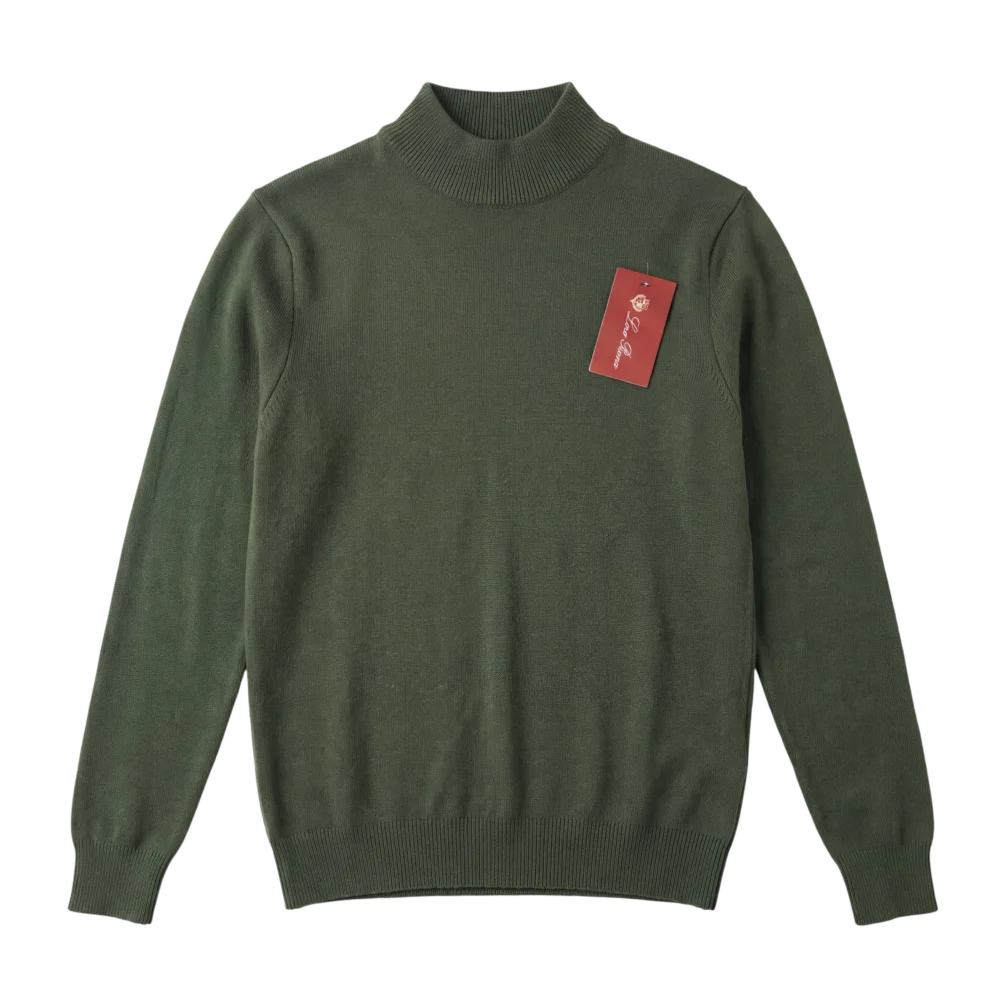 Loro Piana Cashmere Turtleneck Sweater — Tünd yaşıl